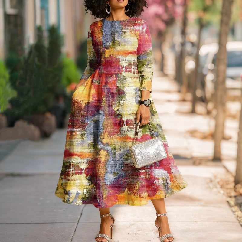 Vintage Färgglad Klänning