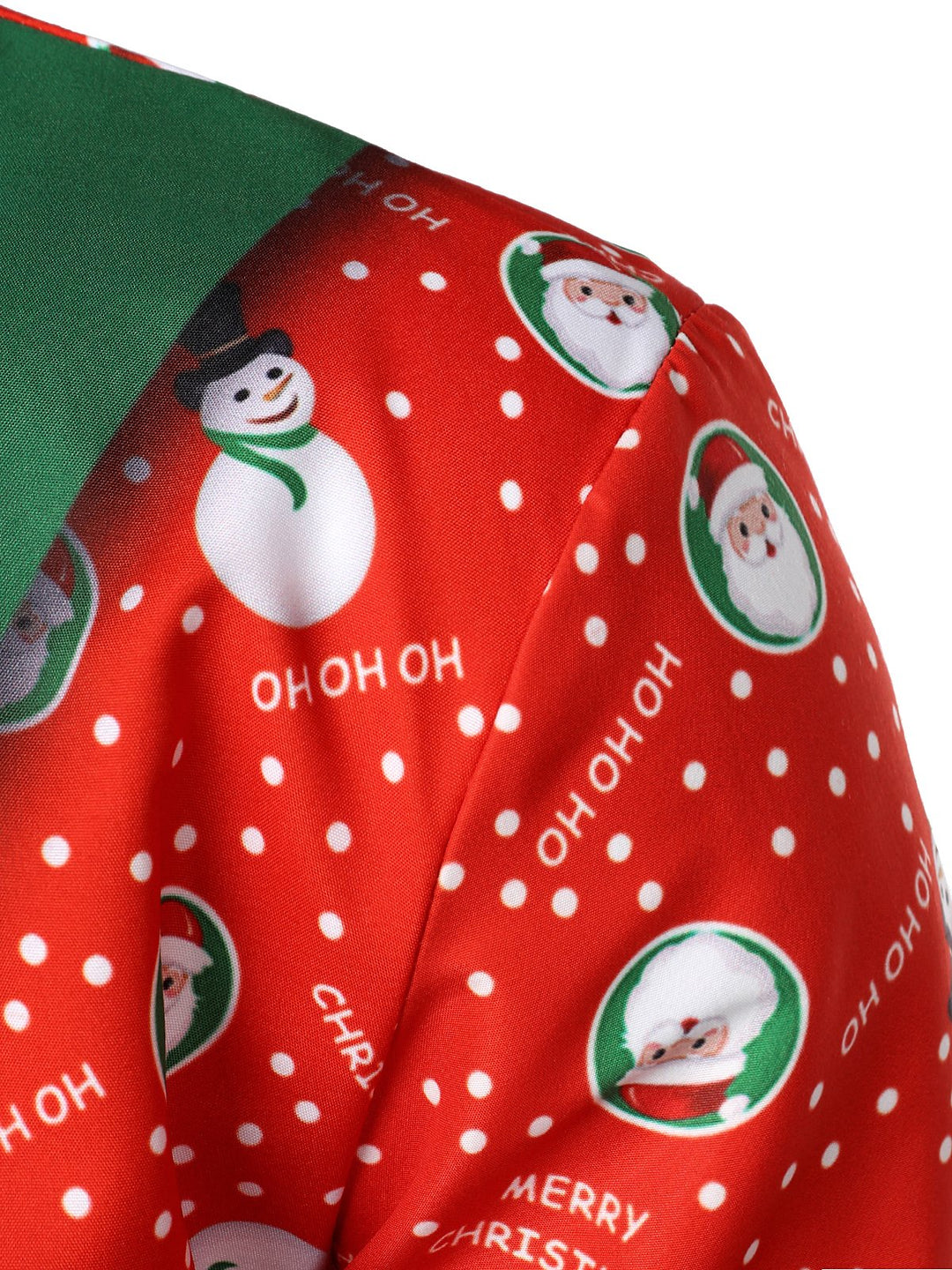 Herre Jule Snögubbe Santa Print Roligt Outfit Jule Tematiserat Semester Långärmad Skjorta