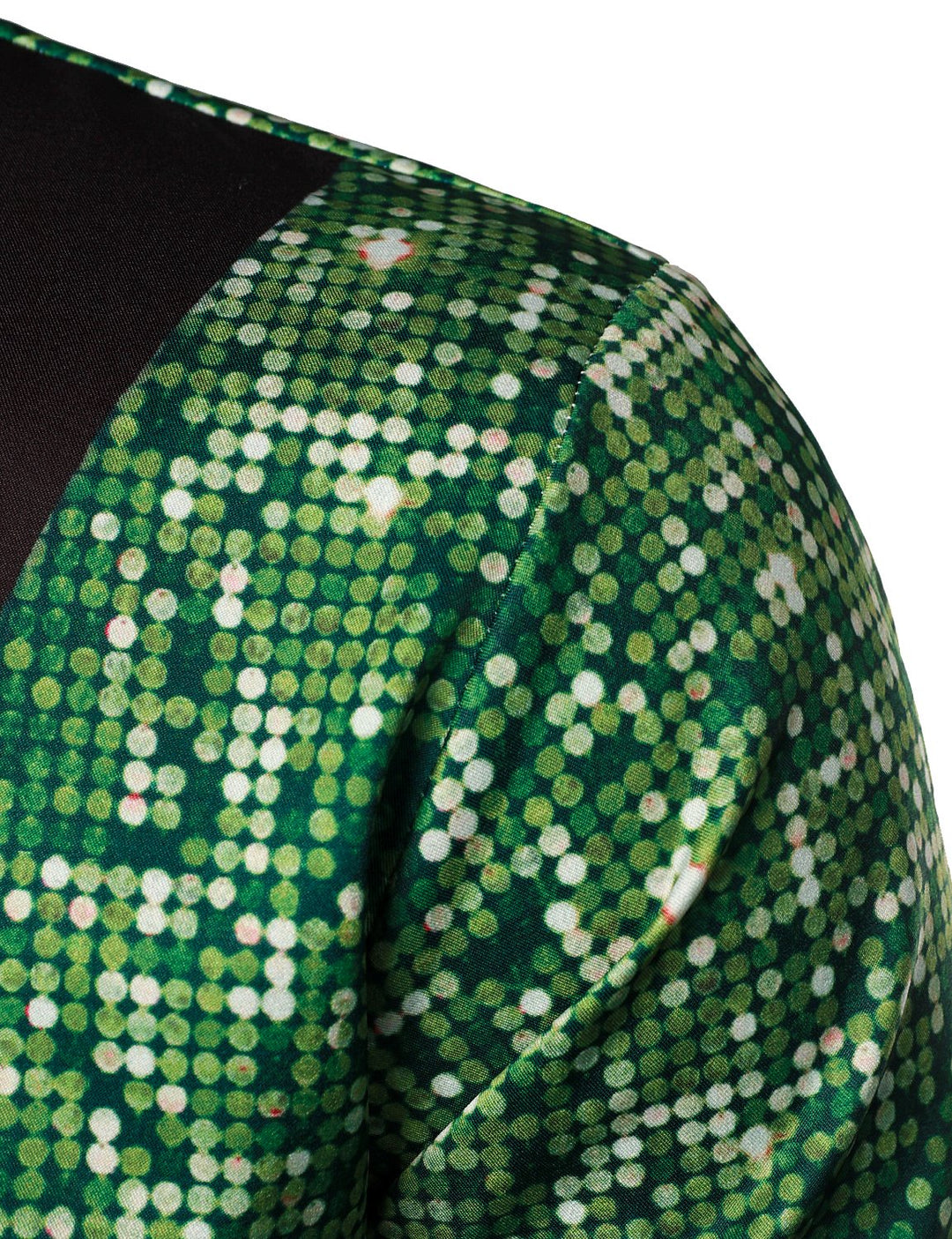 Mäns Julgran Roligt Outfit Jultema Topp Semester Grön Knapp Långärmad Skjorta