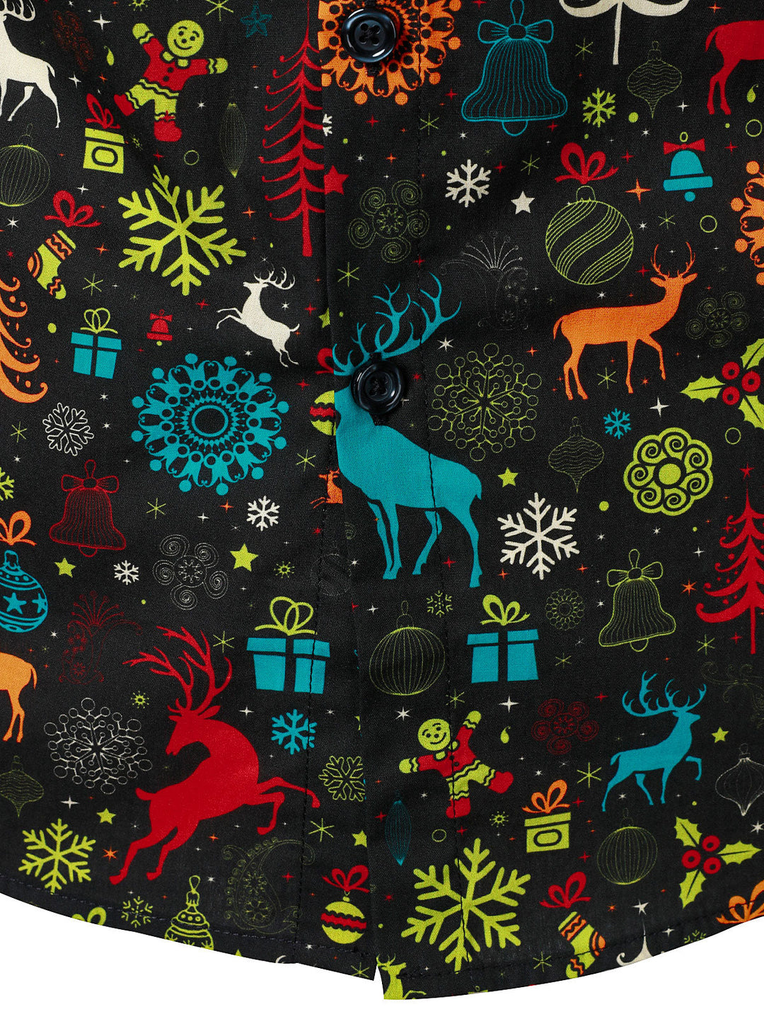 Mäns Roliga Jul Ren Snöflinga Långärmad Skjorta