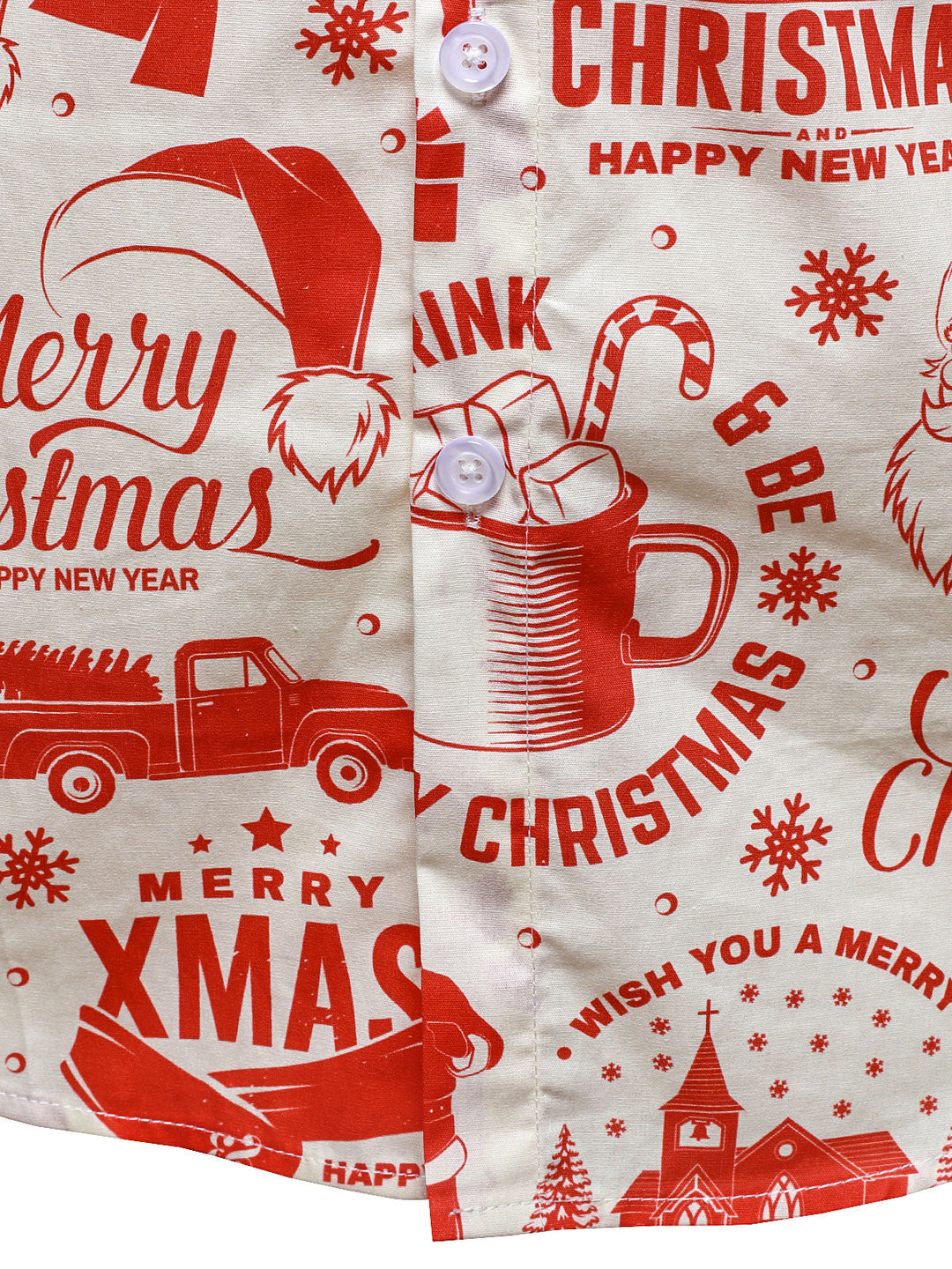 Herrarnas jultröja i beige med rolig vintage-design och långa ärmar