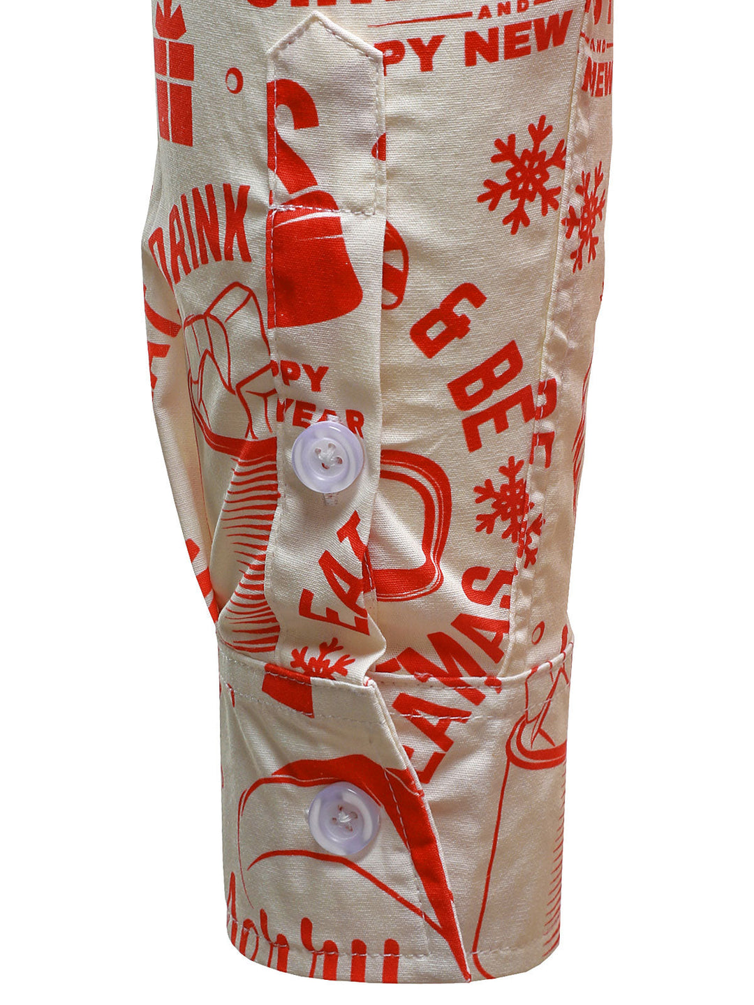 Herrarnas jultröja i beige med rolig vintage-design och långa ärmar