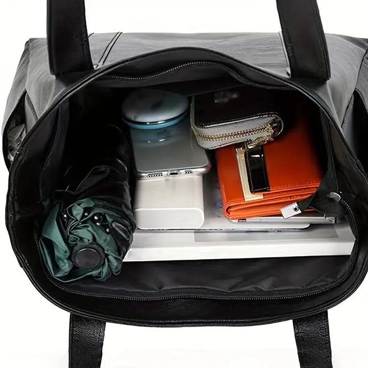 Klara - Klassisk axelväska i läder